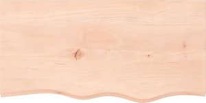 vidaXL Blat do łazienki, 80x40x(2-6) cm, surowe, lite drewno 3