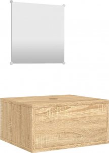 vidaXL vidaXL 2-częściowy zestaw mebli łazienkowych, kolor dębu 2