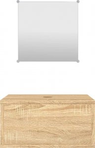 vidaXL vidaXL 2-częściowy zestaw mebli łazienkowych, kolor dębu 4