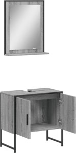 vidaXL 2-częściowy zestaw szafek łazienkowych, szary dąb sonoma 5