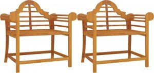 vidaXL Krzesła ogrodowe, 2 szt., 91x62x94 cm, drewno tekowe 2