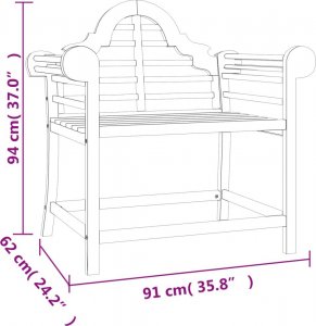 vidaXL Krzesła ogrodowe, 2 szt., 91x62x94 cm, drewno tekowe 7