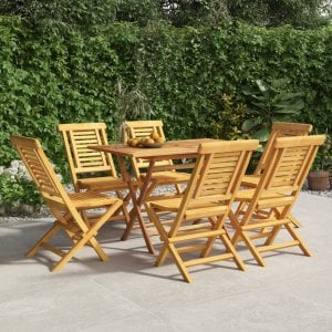 TRITON Składane krzesła ogrodowe, 6 szt., 47x63x90 cm, drewno tekowe 1