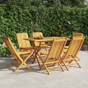 TRITON Składane krzesła ogrodowe, 6 szt., 47x47x89 cm, drewno tekowe 1