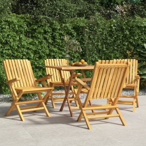 TRITON Składane krzesła ogrodowe, 4 szt., 61x67x90 cm, drewno tekowe 1