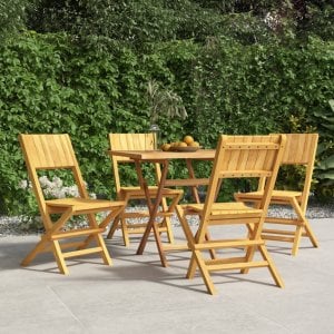 TRITON Składane krzesła ogrodowe, 4 szt., 47x61x90 cm, drewno tekowe 1