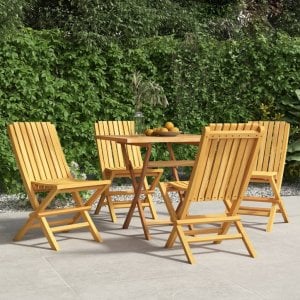 TRITON Składane krzesła ogrodowe, 4 szt., 47x47x89 cm, drewno tekowe 1