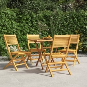 TRITON Składane krzesła ogrodowe, 4 szt., 47x62x90 cm, drewno tekowe 1
