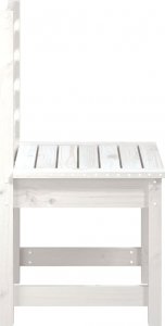 vidaXL vidaXL Krzesła ogrodowe, 2 szt., białe, 50x48x91,5 cm, drewno sosnowe 5