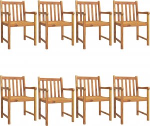 vidaXL vidaXL Krzesła ogrodowe, 8 szt., 56x55,5x90 cm, lite drewno akacjowe 2