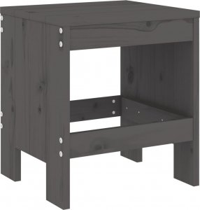 vidaXL vidaXL Stołki ogrodowe, 2 szt, szare, 40x36x45 cm, lite drewno sosnowe 3