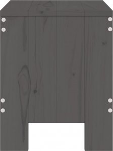 vidaXL vidaXL Stołki ogrodowe, 2 szt, szare, 40x36x45 cm, lite drewno sosnowe 5