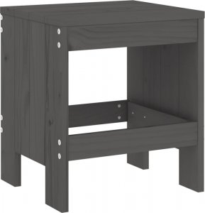 vidaXL vidaXL Stołki ogrodowe, 2 szt, szare, 40x36x45 cm, lite drewno sosnowe 6