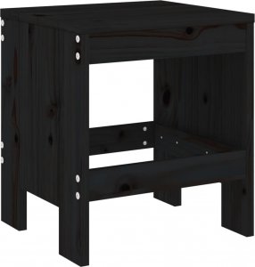 vidaXL vidaXL Stołki ogrodowe, 2 szt., czarne, 40x36x45 cm, drewno sosnowe 3