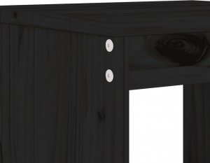 vidaXL vidaXL Stołki ogrodowe, 2 szt., czarne, 40x36x45 cm, drewno sosnowe 7