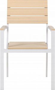 Beliani Zestaw 6 krzeseł ogrodowych beżowy COMO 5