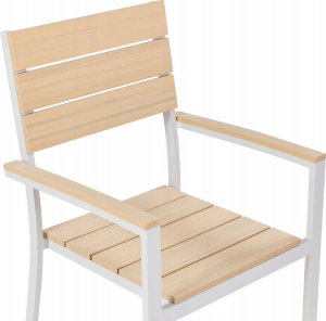 Beliani Zestaw 6 krzeseł ogrodowych beżowy COMO 8