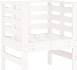 vidaXL vidaXL Krzesła ogrodowe, 2 szt., białe, 61,5x53x71 cm, drewno sosnowe 4