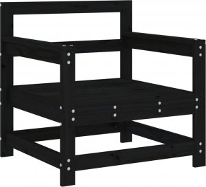 vidaXL vidaXL Krzesła ogrodowe, 2 szt., czarne, lite drewno sosnowe 3