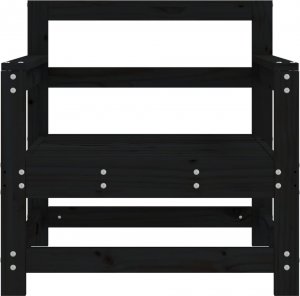 vidaXL vidaXL Krzesła ogrodowe, 2 szt., czarne, lite drewno sosnowe 4