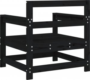 vidaXL vidaXL Krzesła ogrodowe, 2 szt., czarne, lite drewno sosnowe 6