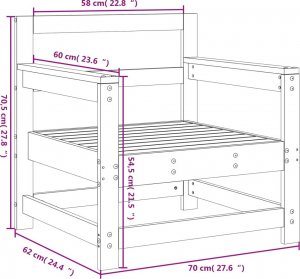 vidaXL vidaXL Krzesła ogrodowe, 2 szt., czarne, lite drewno sosnowe 8