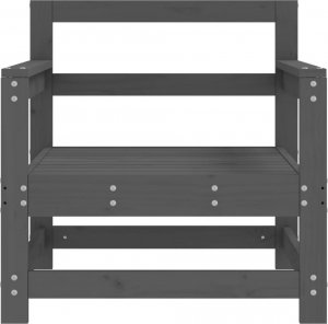 vidaXL vidaXL Krzesła ogrodowe, 2 szt., szare, lite drewno sosnowe 4