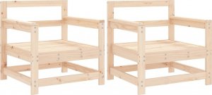 vidaXL vidaXL Krzesła ogrodowe, 2 szt., lite drewno sosnowe 2
