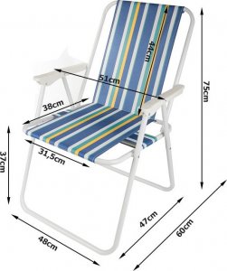 Verk Krzesło składane ogrodowe turystyczne plażowe lekkie biwakowe pod namiot Krzesło składane ogrodowe turystyczne plażowe lekkie biwakowe pod namiot 7