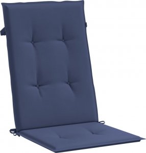 vidaXL Poduszki na krzesła z wysokim oparciem, 2 szt., granat, tkanina 4