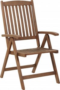 Beliani Krzesło ogrodowe drewno akacjowe ciemne AMANTEA Lumarko! 1