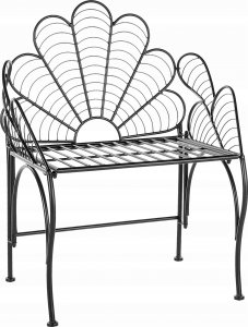 Beliani Metalowe krzesło ogrodowe czarne LIGURIA Lumarko! 1