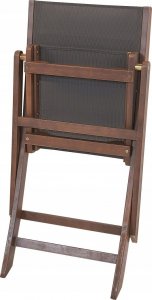 Beliani Zestaw 2 krzeseł ogrodowych akacjowy ciemne drewno CESANA 3