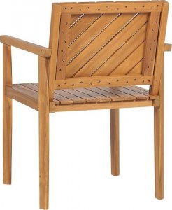 Beliani Krzesło ogrodowe drewno akacjowe BARATTI 4