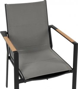 Beliani Zestaw 6 krzeseł ogrodowych czarny BUSSETO 12