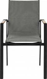 Beliani Zestaw 6 krzeseł ogrodowych czarny BUSSETO 8