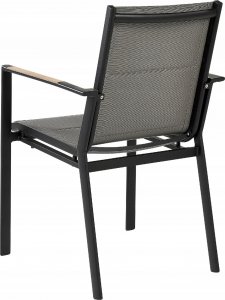 Beliani Zestaw 6 krzeseł ogrodowych czarny BUSSETO 9