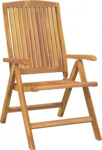 vidaXL Rozkładane krzesła ogrodowe z poduszkami, 6 szt., drewno tekowe 4