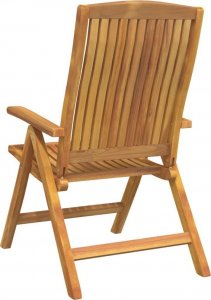 vidaXL Rozkładane krzesła ogrodowe z poduszkami, 6 szt., drewno tekowe 7