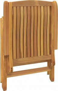 vidaXL Rozkładane krzesła ogrodowe z poduszkami, 6 szt., drewno tekowe 9