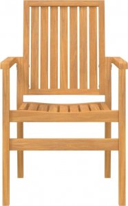 vidaXL Sztaplowane krzesła ogrodowe, 4 szt., 56,5x57,5x91 cm, tekowe 4