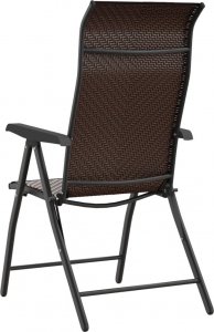 vidaXL vidaXL Składane krzesła ogrodowe, 4 szt., brązowe, polirattan 8