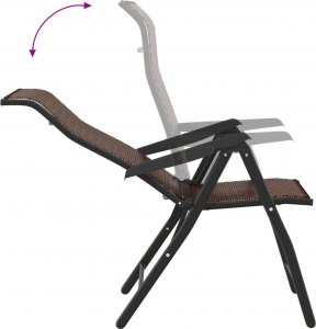 vidaXL vidaXL Składane krzesła ogrodowe, 4 szt., brązowe, polirattan 9