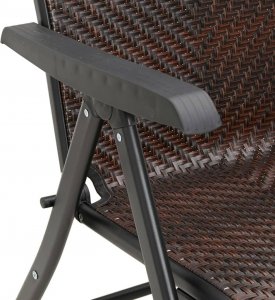 vidaXL vidaXL Składane krzesła ogrodowe, 4 szt., brązowe, polirattan 10