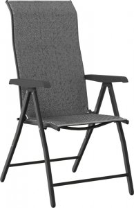 vidaXL vidaXL Składane krzesła ogrodowe, 4 szt., szare, polirattan 4