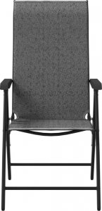 vidaXL vidaXL Składane krzesła ogrodowe, 4 szt., szare, polirattan 5