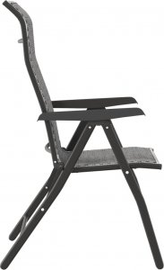 vidaXL vidaXL Składane krzesła ogrodowe, 4 szt., szare, polirattan 7