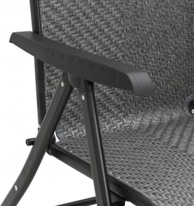 vidaXL vidaXL Składane krzesła ogrodowe, 4 szt., szare, polirattan 10