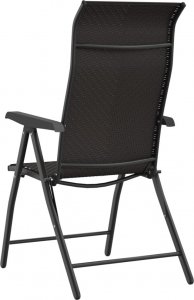 vidaXL vidaXL Składane krzesła ogrodowe, 8 szt., czarna kawa, polirattan 8