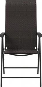 vidaXL vidaXL Składane krzesła ogrodowe, 4 szt., czarna kawa, polirattan 5